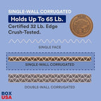 BOX USA Moving Boxes Small 16"L x 10"W x 10"H 10-Pack - Corrugated Cardboard Box for Shipping, Mailing, Packing, Packaging and Storage