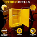 Flammable Storage Cabinet 34"x34"x65", 90 Gallon Chemical Safety Cabinet with Adjustable Shelf, Thickened Galvanized Steel Fireproof Cabinet for Flammable Liquids (21"x21"x35")