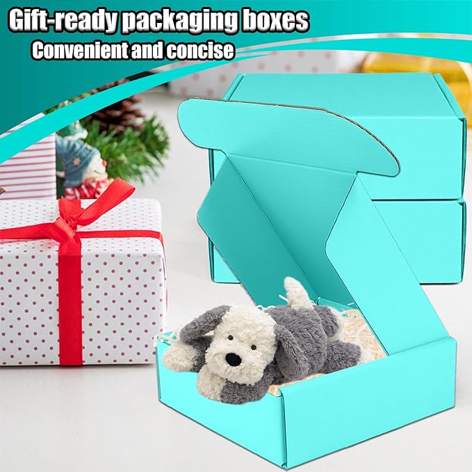 Small Shipping Boxes, 50 Pack Cardboard Box Corrugated Mailer Boxes Small Corrugated Boxes For Shipping Packaging Craft Gifts Giving Products, 6 x 4 x 1.6 Inches (Light Green)