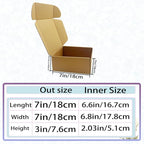 7x7x3 Inches Shipping Boxes Set of 25，Brown Cardboard Boxes Recyclable Corrugated Mailers for Small Business, E-commerce, Gift Packaging Storage Boxes Products Box Self-Locking Folding Boxes