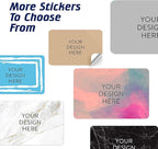 100 Custom Vinyl Stickers - Upload Your own Image, Text, Design, Logo - Personalized Logo Labels for Handmade, Packaging, Bottle, Jars, Candle, Brand Stickers (Brown, 5x3)