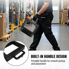 ROBLOCK 2 Pack Rubber Pallet Jack Chock Heavy Duty Wheel Chock, Pallet Jack Stopper for Truck 14.2" Length x 11.2" Width x 2" Height (Black)