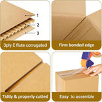 40 pack 7x5x4 inch Cardboard Box Mailers, Kraft Corrugated mailer Small Shipping Boxes For Small Business, Mailing Packing and Storage