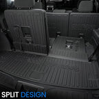 Cargo Mat Backrest Mats for 2016-2025 2026 Dodge Durango 6/7 Seats Car Mat Accessories, All Weather TPE Cargo Liner Trunk Mat SXT GT RT SRT 392 Hellcat(Cargo Mat+3rd Row Backrest Mats)