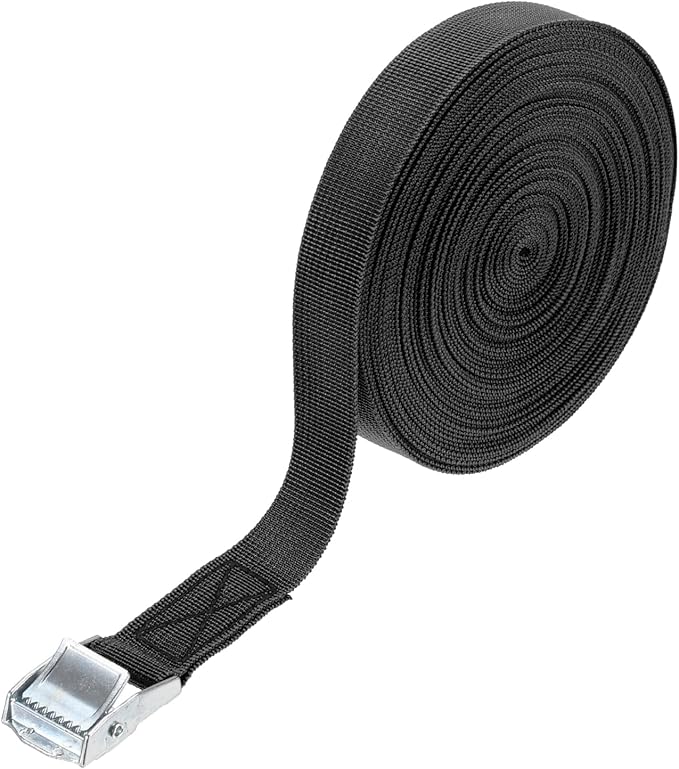 PATIKIL Lashing Straps 1" x 39 Ft, Tie Down Strap Cam Buckle Adjustable Ratchet Straps 551 lbs for Cargo Trucks Motorcycle Luggage, Black