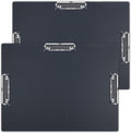 Acocony 11x17 Clipboard Three Clip Super Tough Extra Large Clipboard PP Plastic Not Fragile 11 x 17 Clipping Board Black Pack of 2