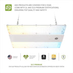ASD LED Linear High Bay Light Fixture, Commercial Shop Lighting | 3CCT, Dimmable, Power Adjustable, DLC Premium, UL Listed | 220W 36000LM 3500-5000K 100-277V | Warehouse, Garage, Workshop Lamp | White