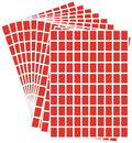 Starboling Color Coding Labels,3000 PCS 1/2" x 3/4" Red Rectangular Colored Labels Stickers,for Garage Sale,Price Tags,File Folder Tabs,and Classroom Organization
