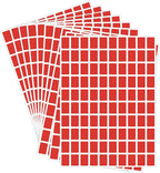 Starboling Color Coding Labels,3000 PCS 1/2" x 3/4" Red Rectangular Colored Labels Stickers,for Garage Sale,Price Tags,File Folder Tabs,and Classroom Organization