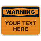 Custom Warning Sign, OSHA Sign, 18x24 Inches, 3M EGP Reflective .080 Aluminum, Fade Resistant, Indoor/Outdoor Use, Made in USA
