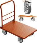 Heavy Duty Platform Truck Cart, Flatbed Cart Folding Hand Trucks, 2200lbs, with 6" Swivel Brake Casters, Foldable for Easy Storage (36" x 24")