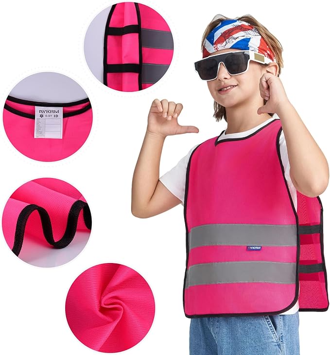 A-SAFETY Kids High Vis Reflective construction Safety vest customized LOGO