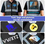 BeautyWill Custom Logo Safety Vest S,M,L,XL,2XL,3XL,4XL Personalized Safety Vest High Visibility Apparel