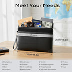 Fireproof Document Bag Upgraded 4200°F, 14.2”x 10.2”Waterproof Fireproof Money Bag for Cash with zipper, Important Document Organizer for Home, Office, and Travel, Legal Documents Safe