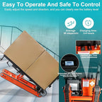 441lbs Electric Stair Climbing Hand Trucks Dolly with Removable Extension Tray, 400W Powerful Motor Battery Powered Folding Stair Climbing Dolly for Furniture Family Logistics Warehouse