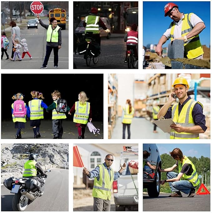 Tydon Guardian Reflective Safety Vest for Women Men High Visibility Security With Pocket Zipper Front Meet ANSI/ISEA Standard
