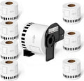 Suminey - Compatible Continuous Labels Replacement for Brother DK-2205 (2.4 in x 100 ft), Use with Brother QL Label Printers [8 Rolls+ 1 Refillable Cartridge]