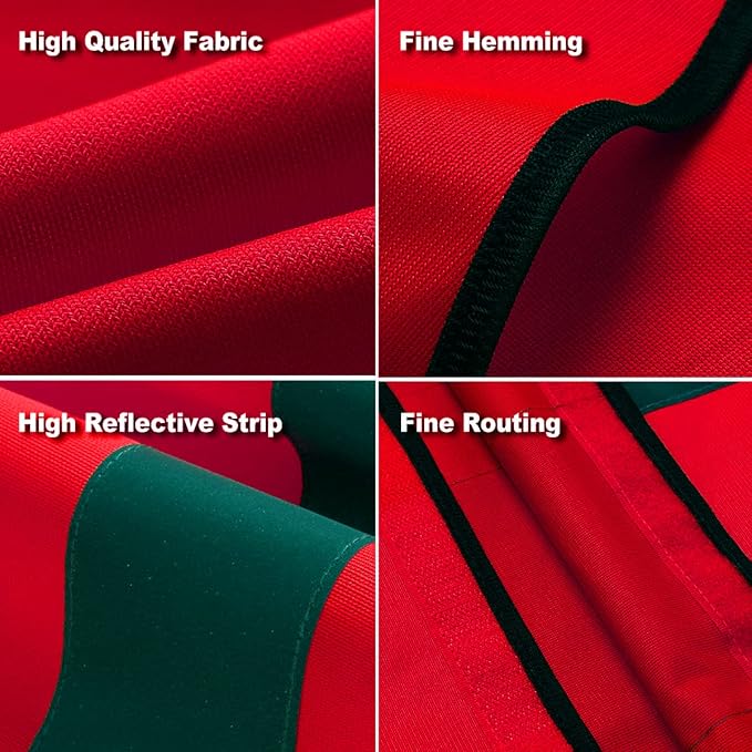 BeautyWill Custom Safety Vest Logo Class 2 High Visibility Reflevtive Vest Outdoor Protective Workwear