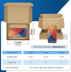 Famagic 12Pack 9x6x2 Small Shipping Boxes - Brown Corrugated Cardboard Mailer Boxes for Small Business, Mailing Boxes for Packaging, Bulk