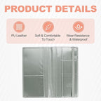 HARFINGTON Car Registration and Insurance Holder 9.45" x 5.04" PU Leather Vehicle Glove Box Organizer Storage Accessories Men Women Car ID Holder for License ID Card Bank Card, Gray