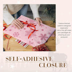 Metronic Christmas Poly Mailers 14.5x19" 50pcs Shipping Bags for Clothes,Self Adhesive Shipping Envelopes for Small Business,Waterproof Mailers Poly Bags for Shipping,Packaging Mailing Bags Snowflake