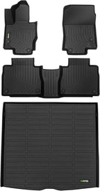 HAFIDI® Floor Mats & Cargo Liner Set Fit for 2020-2026 Mercedes Benz GLE& GLE 350& GLE 450 (No for Coupe) All Weather Protection TPE Anti-Slip Car Full Set Floor Liners Custom Accessories - Black
