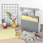 Lineco Archival Document Storage Box with Metal Edge, Acid-Free Gray Boxboard, Organize and Store Files, Prints, Photos, Legal-Sized Case 15.5" x 10.5" x 2.5" Wide, Pack of 2