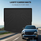 LASFIT Cargo Liner for Mazda CX5 2017-2025 (Fit Upper Cargo), TPE Custom Fit All Weather Trunk Mat for 2017 2018 2019 2020 2021 2022 2023 2024 2025 CX 5 Cargo Tray Accessories, Black