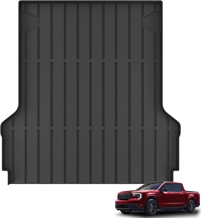 KARPAL Truck Bed Mat for Ford Maverick 2022-2026 Hybrid & Gasoline (Not fit with Drop-in Bed Liner), All Weather TPE Truck Bed Liner Cargo Trunk Accessories for Maverick
