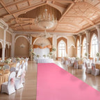 Preboun 3.9 x 60 ft Carpet Runner for Party Felt Runway Rug Runner Rug with Carpet Tape for Halloween Wedding Christmas Xmas Thanksgiving Outdoor Accessories Wedding Party Hallway(Pink)