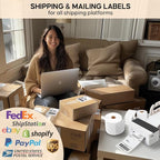 SL450 4x6 Shipping Label in 1 Roll (450 Pages per roll) Support Arkscan Label Printers, Compatible w/Zebra LP2844, Zp-450, Zp-500, Zp-505 and Other Brands, It's Designed for Direct Thermal, White.