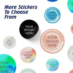 100 Custom Vinyl Stickers - Upload Your own Image, Text, Design, Logo - Personalized Logo Labels for Handmade, Packaging, Bottle, Jars, Candle, Brand Stickers (Blue Green, 4x4)