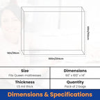 VICMORE 2 Pack Queen Mattress Bags for Moving, Storage & Disposal – Clear Heavy-Duty Plastic Covers, Tear-Resistant & Dustproof, Recyclable (Fits Queen Beds)