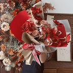 Dark Red Flower Paper Wrapping, Florist Bouquet Wraps,Paper for Flowers Bouquets, 23.23 x 288 inches Valentine's Day Gift Wrapping Paper Rolls Floral Supplies(Color 16 (Dark Red))