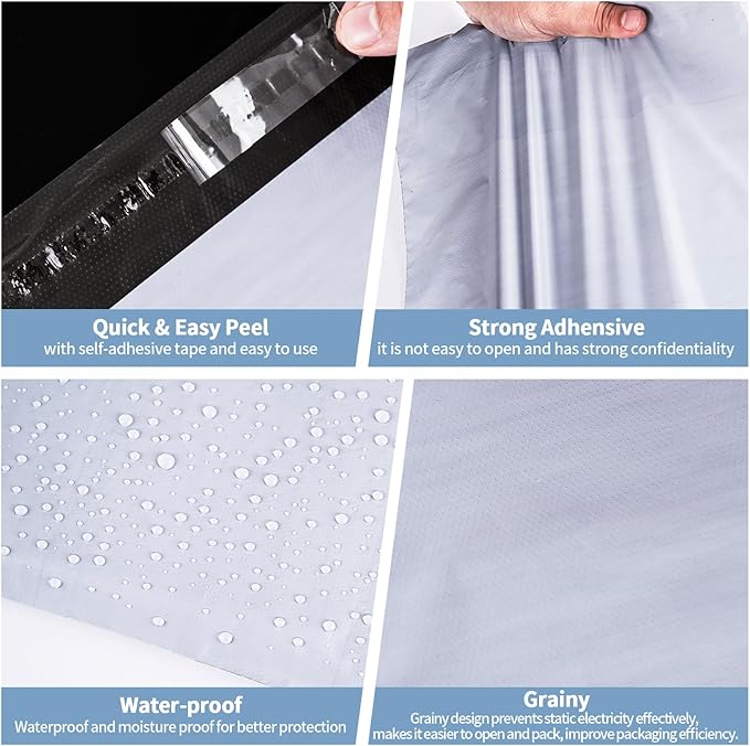 packbabol Poly Mailers10x13 Inch 500 Pack, Shipping Bags, Strong Mailing Envelopes,Shipping Envelopes Self Seal Mailers Bags Waterproof and Tear-Proof Packaging Bags