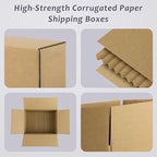 Frametory 8x6x4 Pack of 28 Corrugated Cardboard Packing Shipping Mailing Moving Carton Boxes, Brown