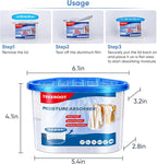 14 Pack Moisture Absorbers, 14 OZ Humidity Absorber Bucket, Moisture Absorbers for Closet, Dehumidifier Bucket for Wardrobes, Kitchens and Bathrooms, Fragrance Free Humidity Absorber