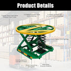 Spring-Actuated Pallet Carousel Skid Positioner, 4500lbs Capacity 26" Lifting Height for Material Handling, Spring Pallet Level Loader, Transportation and Freight Lifting
