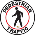 Mighty Line Pedestrian Traffic Crossing Walkway Floor Sign for Safety, Caution, Warning, Heavy-Duty, Peel and Stick, Adhesive, Industrial Quality, 12"