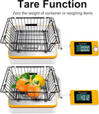 Fuzion Shipping Postal Scale - Package Scale 110LB x 0.1oz, Large LCD Display, 5 Units, Digital Scale for Packages, Postage - Dual Power Supply (Batteries & Adapter)