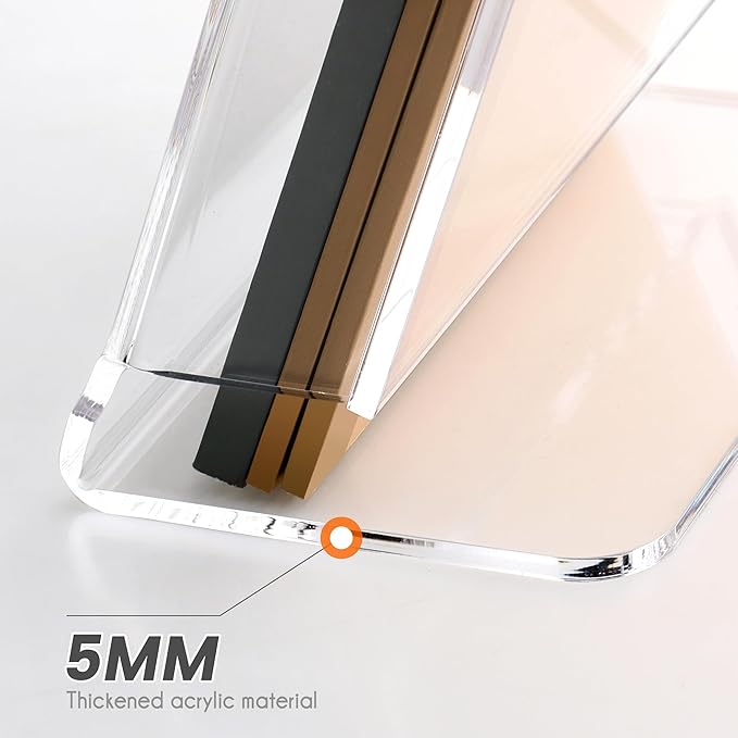 Acrylic Brochure Holder 6X8 Inches Clear Acrylic Flyer Holder Brochure Holder Sign Holder Pamphlet Holder Menu Holder Display Stand 1 Pack For Weddings Offices Exhibition Restaurants Hotel Etc…