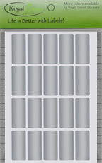 Royal Green Metallic Adhesive Rectangles 40mm x 19mm (1.57 inch x 0.75) Silver Color Coding Labels 1000 Pack