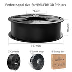 GEEETECH Black PLA Filament 1.75mm, 3D Printer Filament Dimensional Accuracy +/- 0.02mm, 1kg Spool(2.2lbs) 3D Printing Filament Fits Most FDM 3D Printers