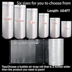 Inflatable Bubble Wrap, 13.77inch*164ft Air Pillows For Shipping Air Bubble Wrap Bubble Cushioning Wrap for Packaging Moving(13.77inch*164ft)