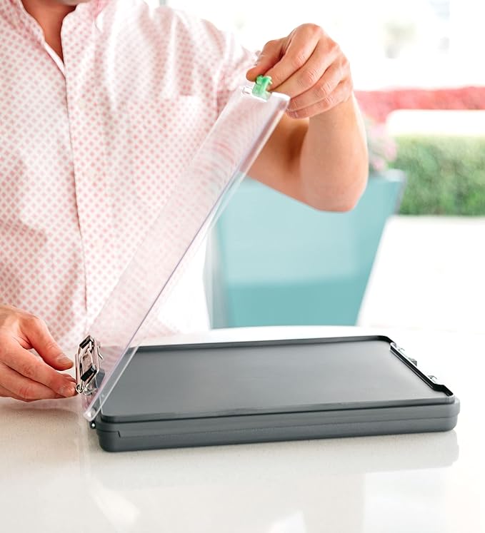 Dexas Clearview Clipcase clipboard13.75 X 9.5 in, Green. See Papers Clearly Outdoors, Stay Organized and Dry. Ideal for Coaching, Teaching, homeschooling, Art, Trades, and Medical pros