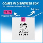 2026 Year Labels, Doctor Stuff 2026 Chart Stickers, Fluorescent Pink Color Coded, USA Made Year Stickers for End Tab File Folders, 500 Labels/Roll in a Dispenser Box, 3/4" x 1-1/2"
