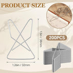 200 Pcs Ideal Paper Clamps Butterfly Clips Large Mental Butterfly Wire 1.5 x 1.26 Inch No. 2 Size Silver Durable Metal Clips for Crafting Sewing Paper Fabric DIY Project Holders