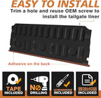 TripleAliners Tailgate Mat Compatible with 2022-2024 2025 Ford Maverick & Hybrid Model Tailgate Accessories Liner Protector All Weather TPE Custom Fit (Won't Fit Drop-in Liners)