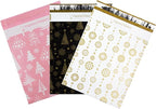 Inspired Mailers - Christmas Poly Mailers 10x13 Holiday Variety Pack of 30-10 each: Trees & Snowflakes, Rose Gold Trees, Gold Snowflake Baubles (10x13, 30 Pack)