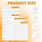 480 PCS Double Sided Tape Adhesive Dots Stickers, Clear Removable Sticky Tack Adhesive Putty, Waterproof No Trace Sticky Dots for Hanging Crafts, Photo Stickers, Wedding and Holiday Decorations